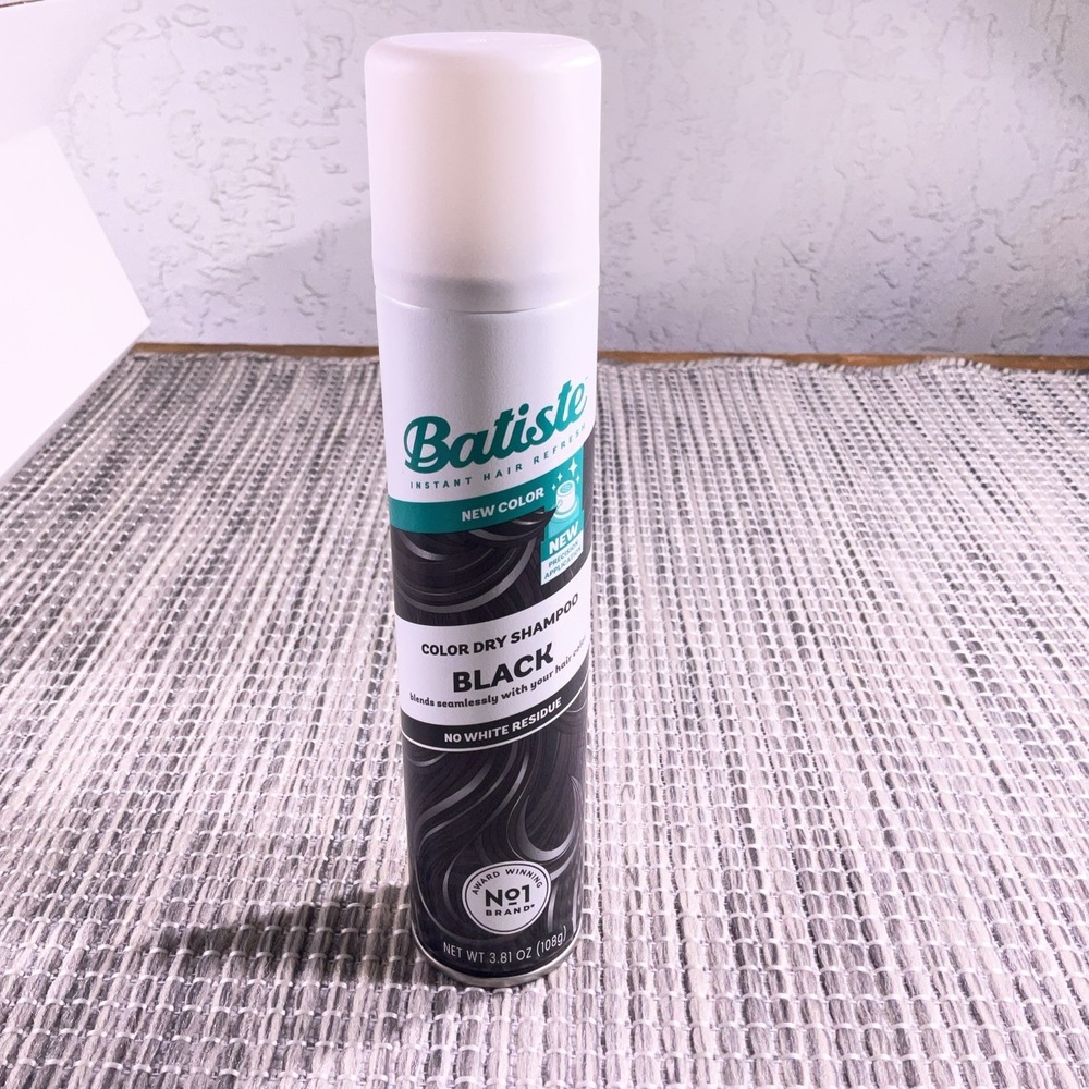 Batiste Color Dry Shampoo Black Spray 3.81 oz, No White Residue